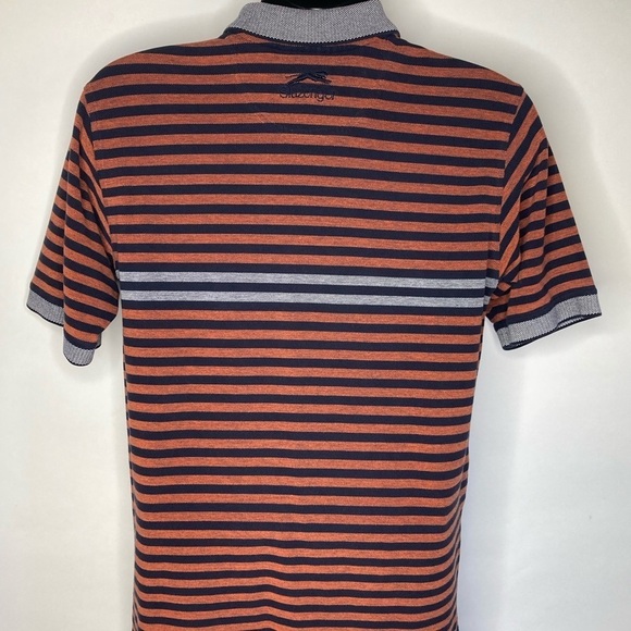Slazenger Striped Polo Shirt Sz Med - Picture 6 of 8